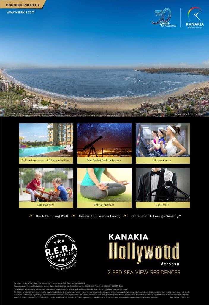 Rera Certified Kanakia Hollywood in Versova offers 2 bed sea view residences for home buyers